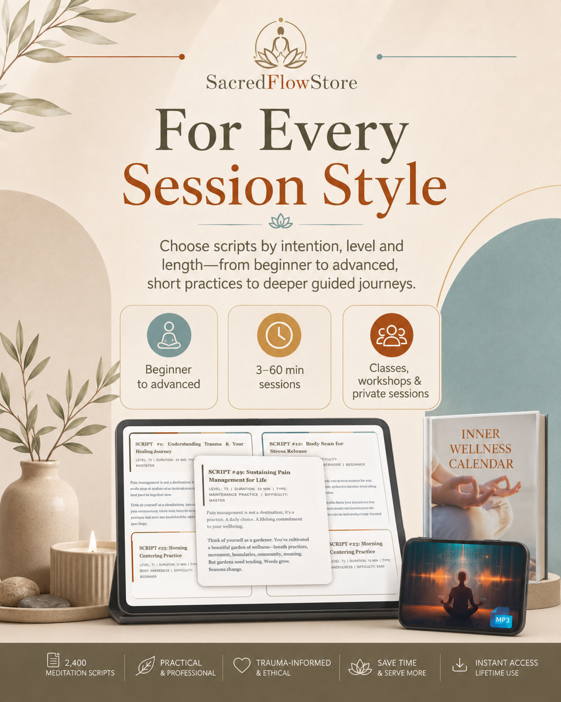 The Sacred Wellness Library: 2,400 Meditation Scripts